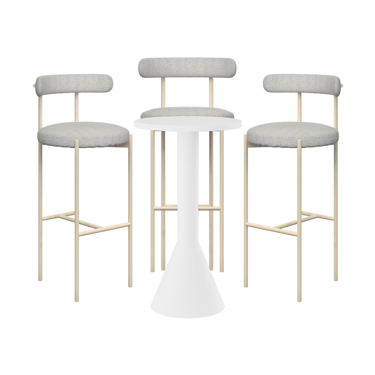 Flare Margot Bar Table Package (3 Stools)