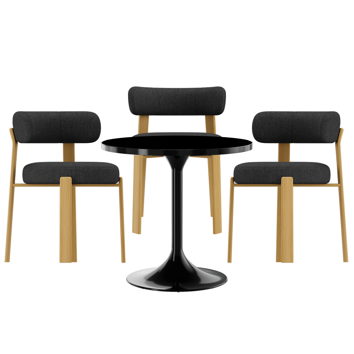 Lola Loft Cafe Table Package (3 Chairs)