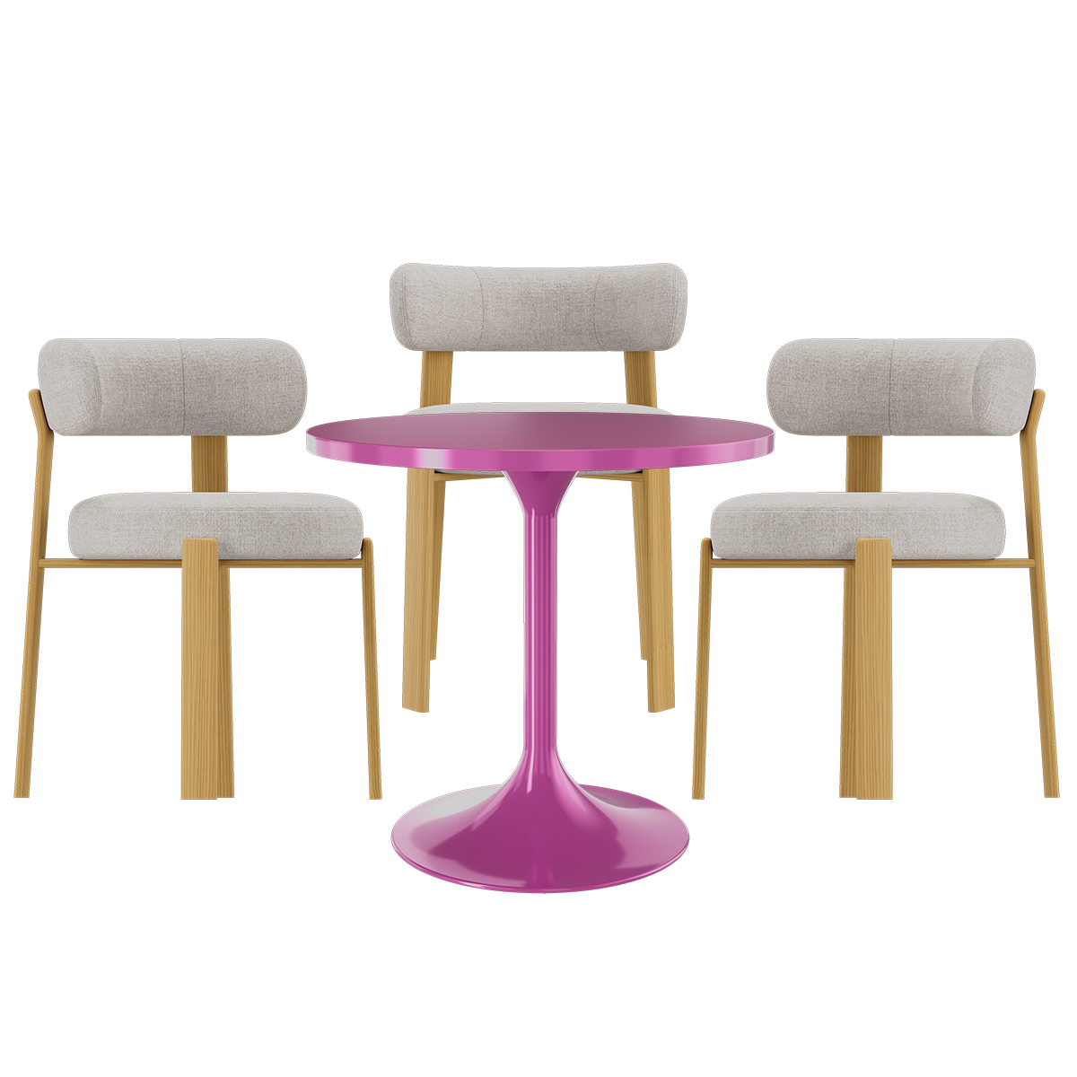 Lola Loft Cafe Table Package (3 Chairs)