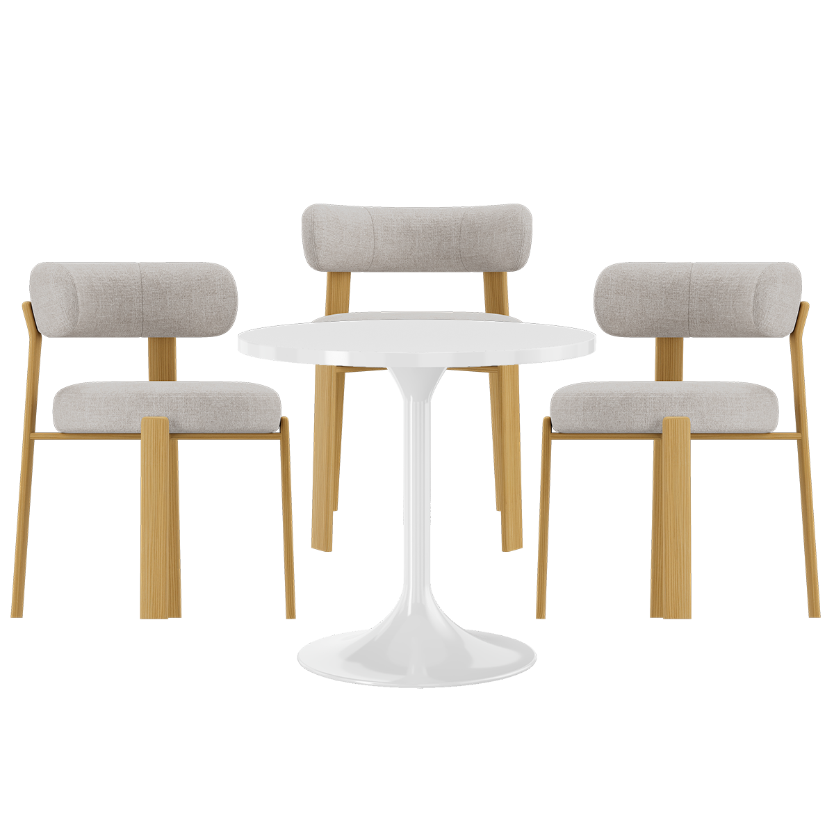 Lola Loft Cafe Table Package (3 Chairs)