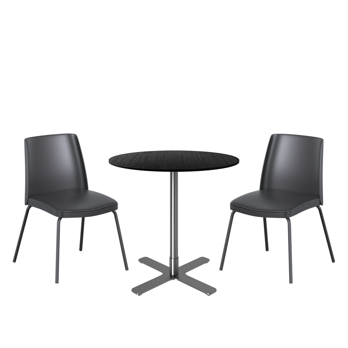 Stainless Plus Cafe Table Package - 2 Chairs