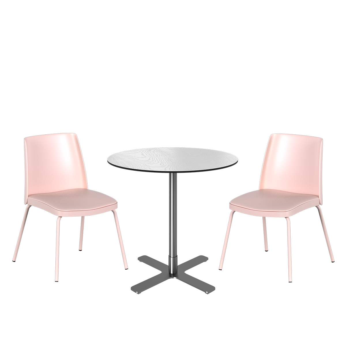 Stainless Plus Cafe Table Package - 2 Chairs